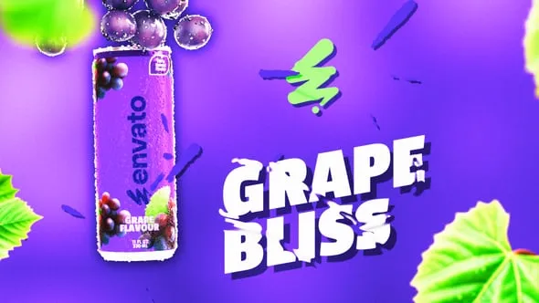 Videohive Grape Bliss Can Mockup 55765259