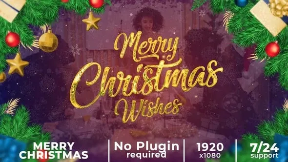 Videohive Merry Christmas and Happy New Year Wishes 55990422