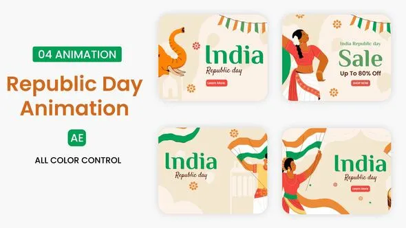 Videohive Republic Day illustration scene 55835069