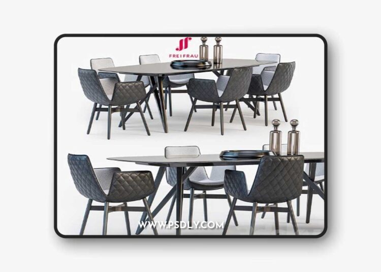 3dsky Pro - Freifrau Dining set 02 3D Model