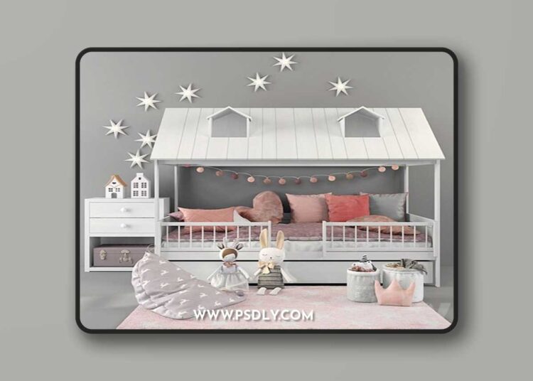 Bed LifeTime BEACHHOUSE HUTBED 01 3D Model