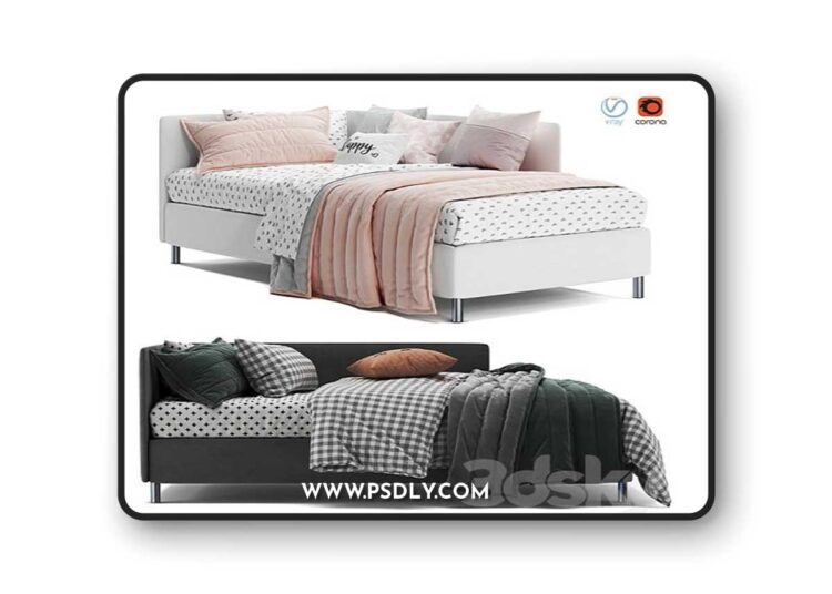 Citterio Meda Corner Bed 3D Model