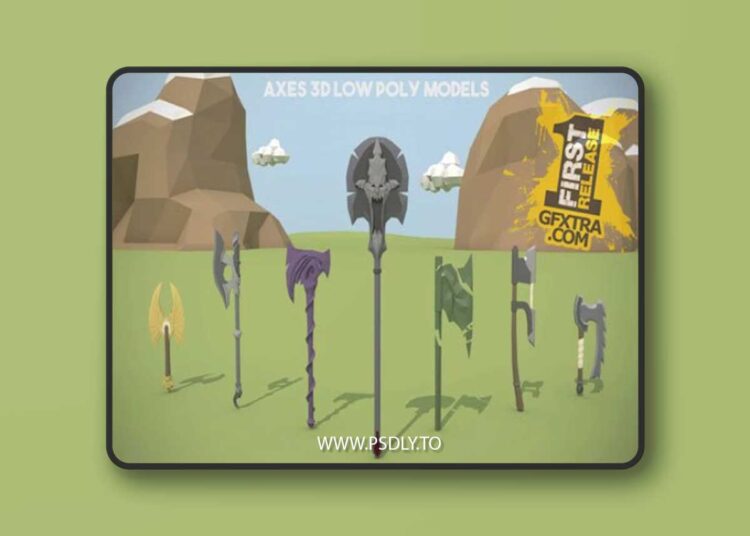 Craftpix - Axe and Poleaxe 3D Low Poly Models