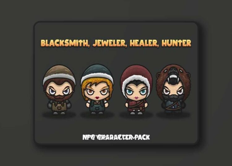 Craftpix - Blacksmith, Jeweler, Healer, Hunter NPC Characters