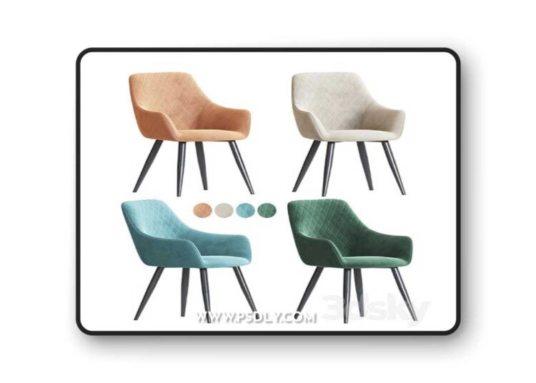 Designstoel4u Ravi dining chair 3D Model