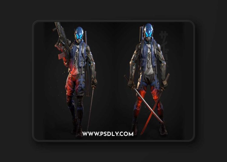 Fab - Cyberpunk Samurai 3D Model