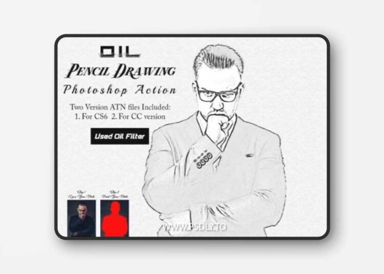 Oil Pencil Drawing Photoshop Action