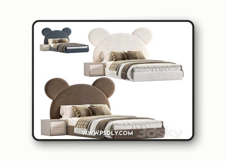 Teddy Children's bed 3D Model