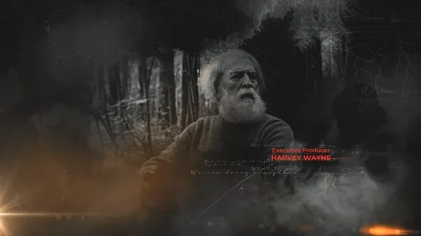 Videohive - Dark Dramatic Film Credits With Smokes and Inks Grunge Concept - 56350266