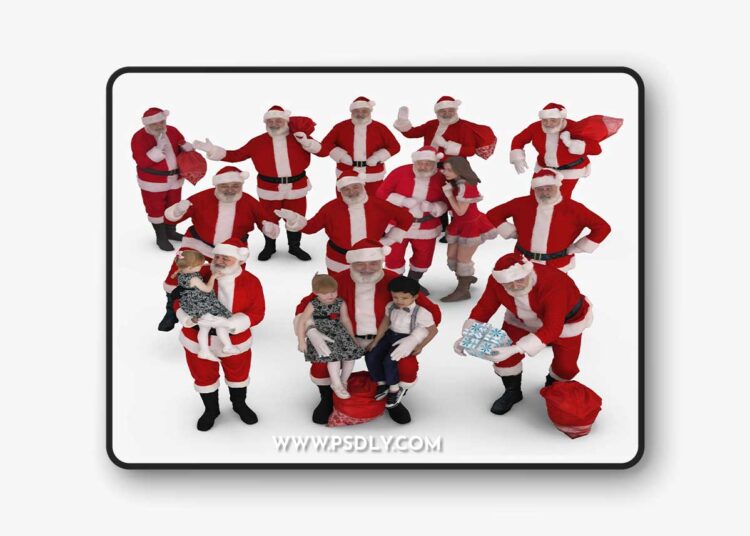 3DTree - Santa Collection x12 3D Model