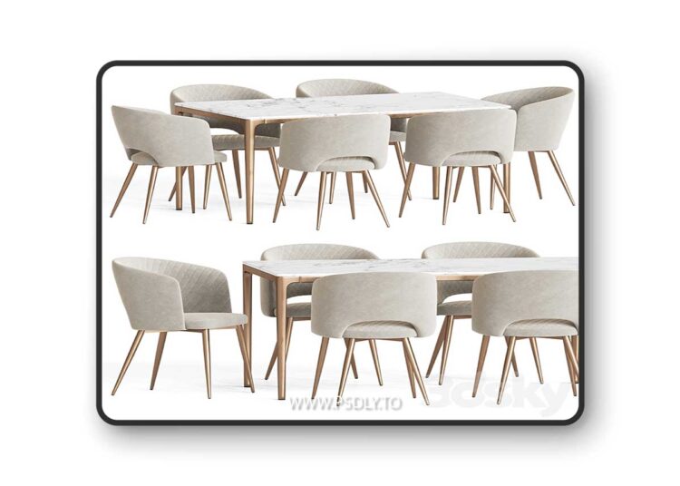 3dsky Pro - Basel Chair Canto Table Dining Set