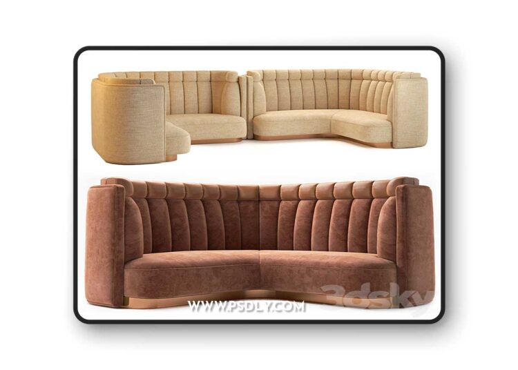 3dsky Pro - D4 restaurant sofa 3D Model