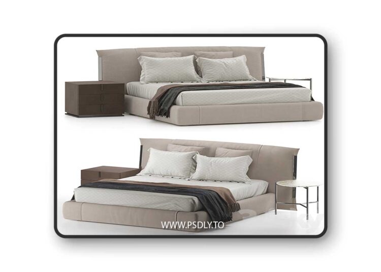 3dsky Pro - Flou Amal Bed 3D Model