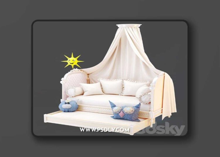 3dsky Pro - bed kinder2 3D Model