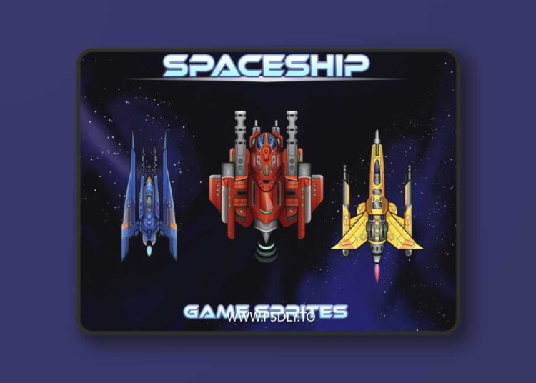 Caftpix - Spaceship 2D Game Sprites