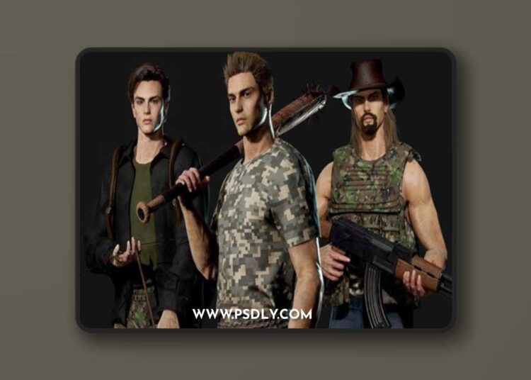 Fab - Customizable Survival Man 3D Model