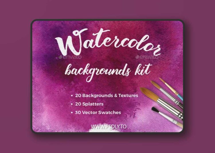 Graphicriver - Watercolor Backgrounds Kit 21774505