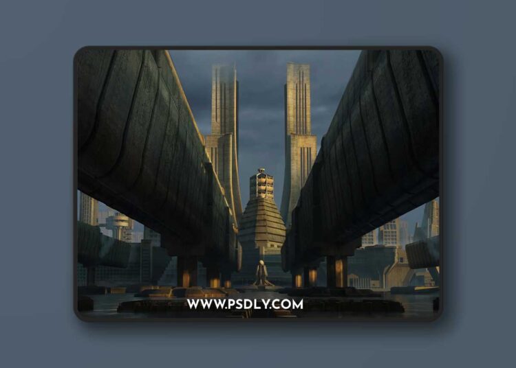 Kitbash3D - Brutalist 3D Model