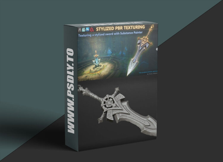 Texturing a stylized sword with Substance Painter (Stylized PBR) (Complete)