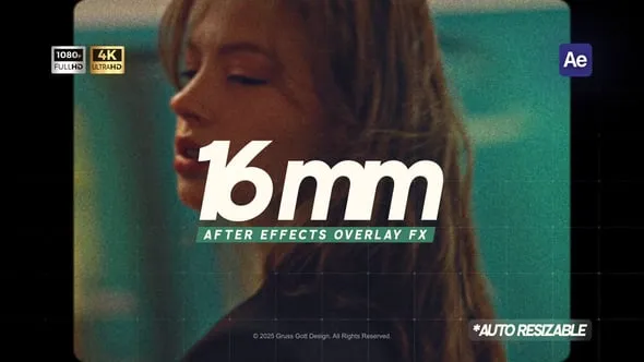Videohive - 16mm Film Overlay Effect - 56574045