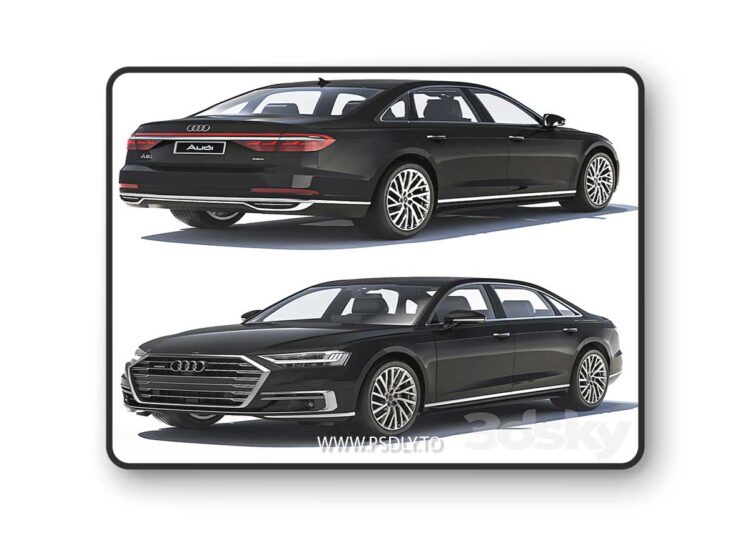 3DSky Pro - Audi A8L 2018 3D Model