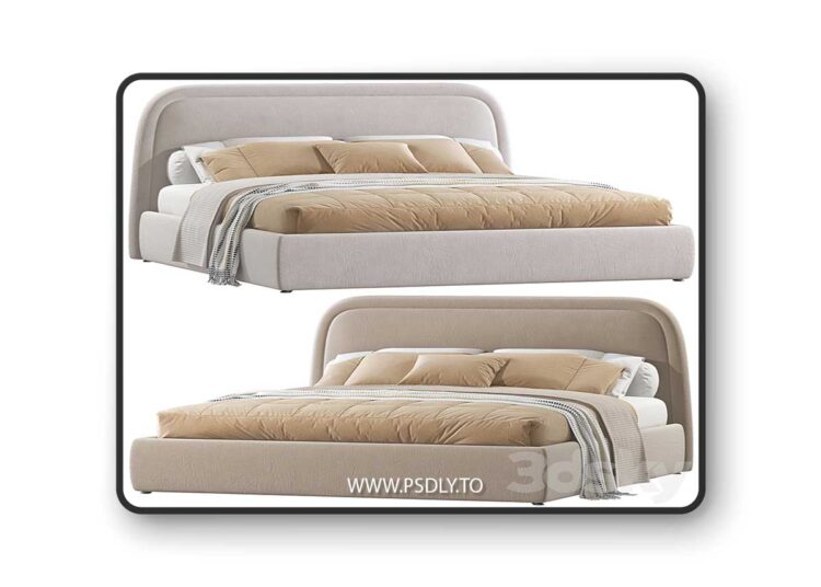3dsky Pro - Double bed 63 3D Model