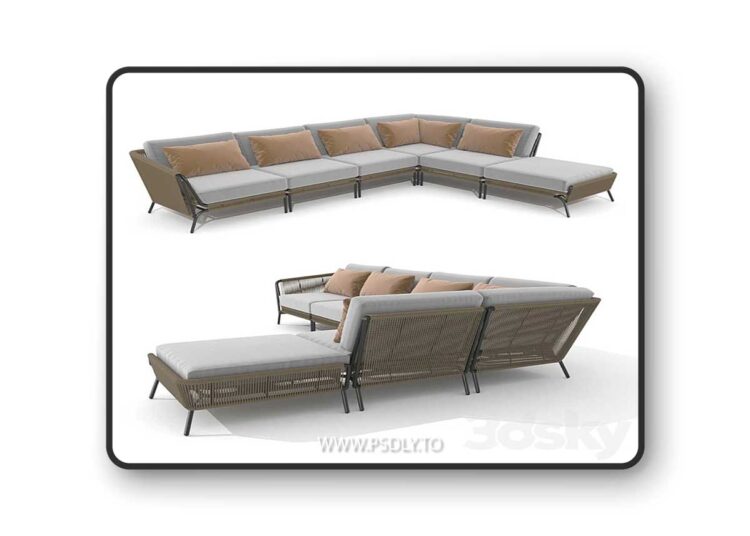 3dsky Pro - Holly hunt salamander sectional sofa