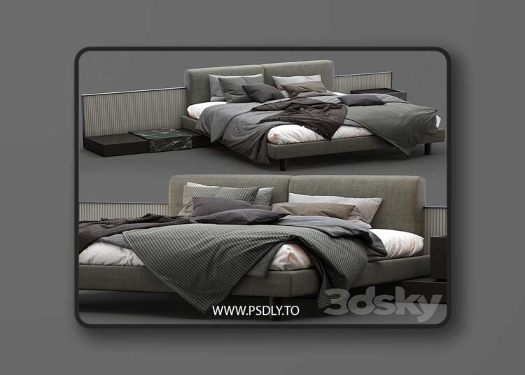 3dsky Pro - Meridiani Bed CLIFF 3D Model