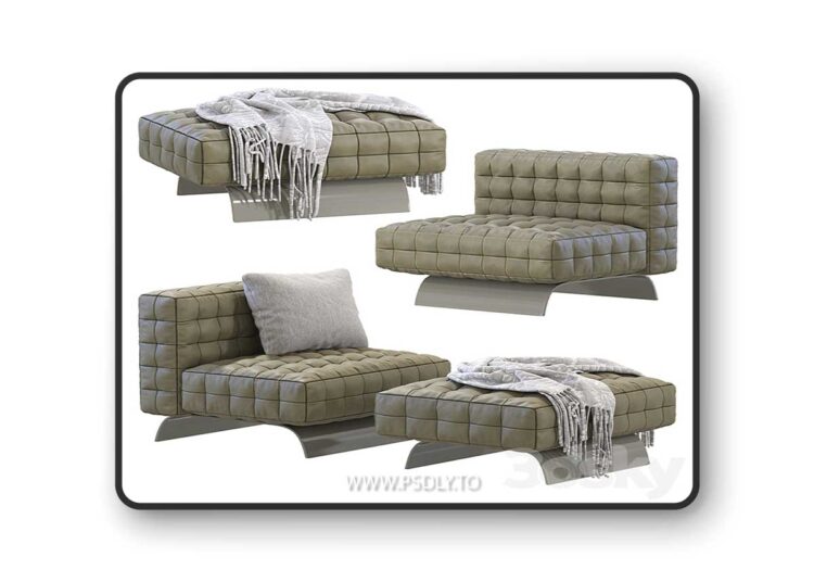 3dsky Pro - Minotti TWIGGY Armchair 3D Model