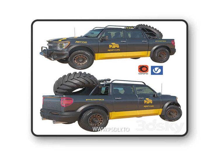 3dsky Pro - ford raptor 3D Model