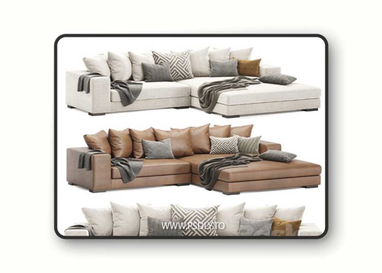 3dsky Pro - luxe sectional sofa 3D Model
