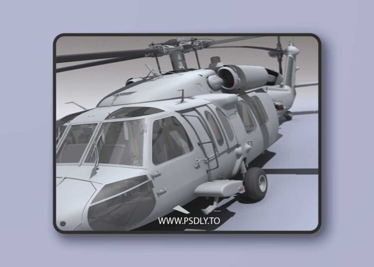 CGTrader - UH 60 Blackhawk Navy Helicopter 3D Model
