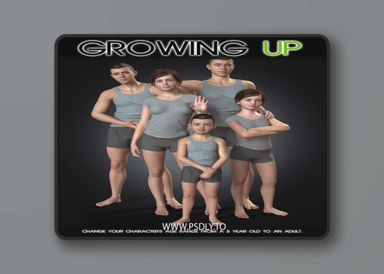 Daz3d - Growing Up for Genesis 9 3D Model
