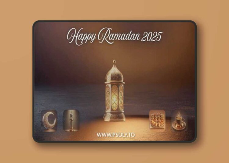 Golden 3D Ramadan 2025 Designer's Toolkit