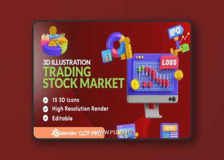 Iconscout - Trading & Stock Market 3D Icon Pack