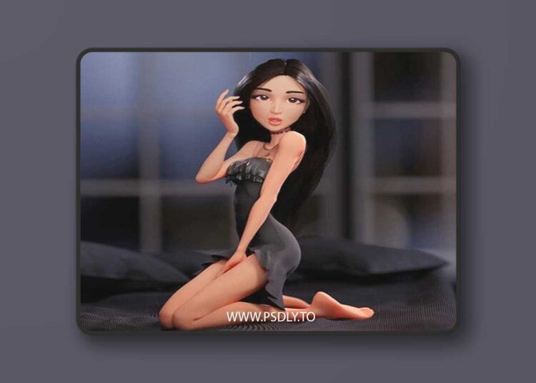 Ming-Mei Rigged Character for Blender 3D Print
