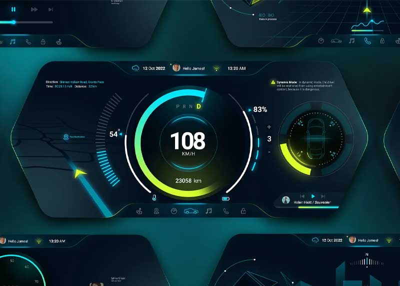 Pixflow - Car Cluster HUD UI Templates 2 Pixflow - Car Cluster HUD UI Templates