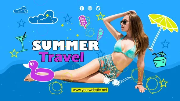 Videohive - Summer Travel Vlog - YouTuber - 57111421