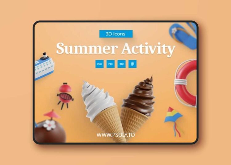 3D Summer Activity Ui8.net