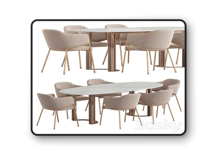 3dsky Pro - Lord Dill Dining set 3D Model