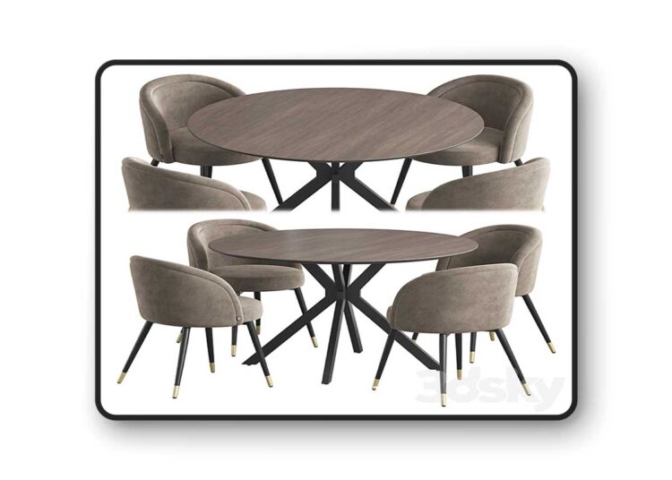3dsky Pro - Ralf table Chloe chair dining set