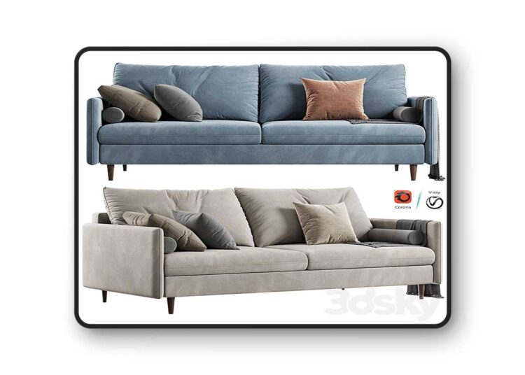 3dsky Pro - Slipson sofa 3D Model