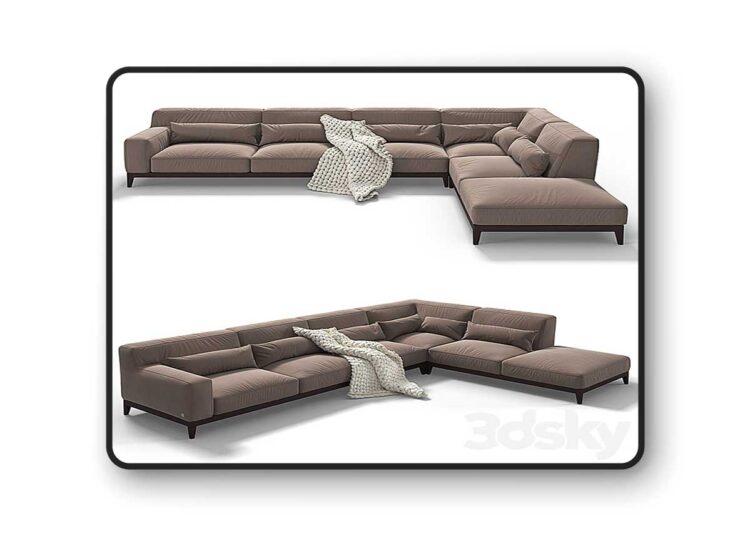 3dsky Pro - Sofa Busnelli Swing 3 3D Model
