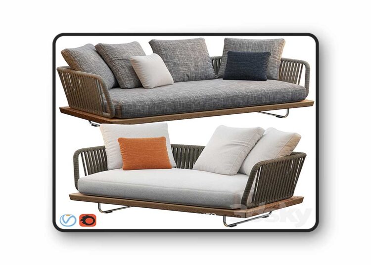 3dsky Pro - Sunray sofa Minotti outdoor