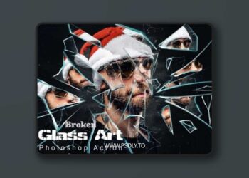 Broken Glass Art Photoshop Action