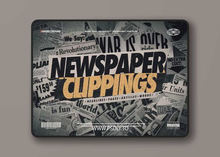 CreativeMarket - Indieground – Newspaper Clippings 6330173