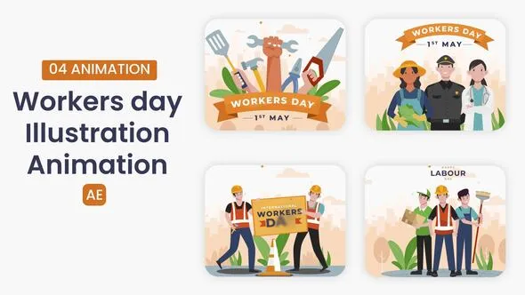 Videohive - Workers day Illustration Scene - 57728029