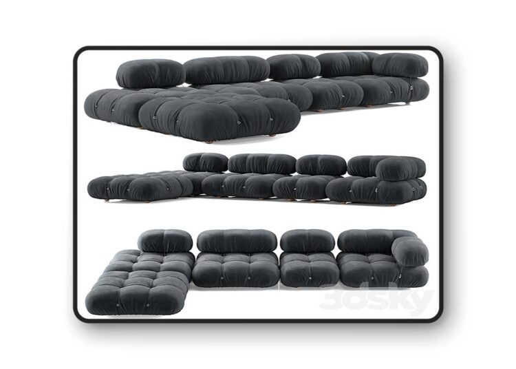3dsky Pro - B&B Italia Camaleonda Sofa Composition 1 3D Model