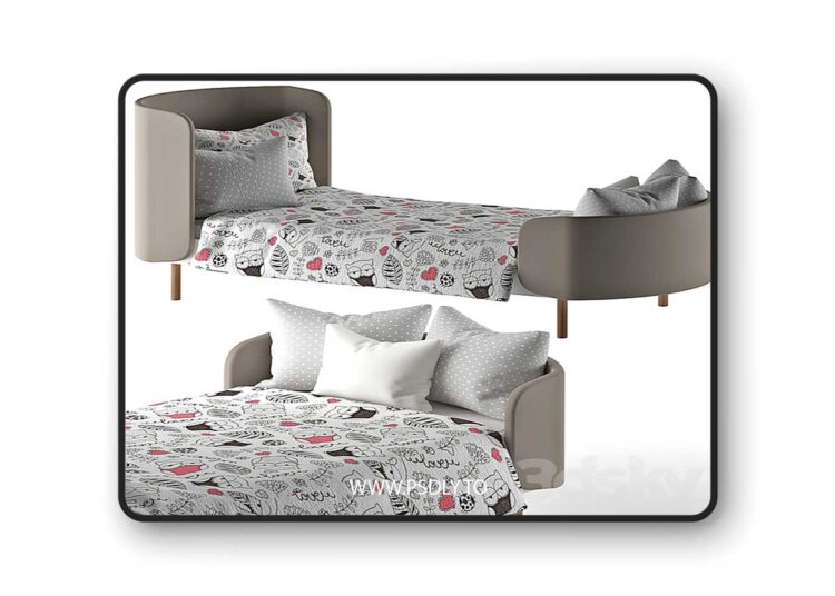 3dsky Pro - Ellipse Kidi soft bed 3d Model