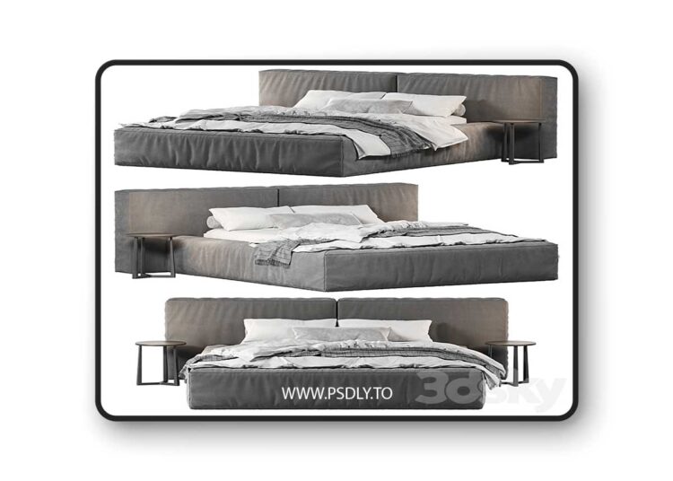 3dsky Pro - Marlow bed 3D Model